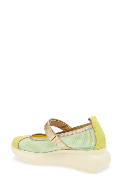 Wonders Mesh & Leather Flat In Cyber/platino