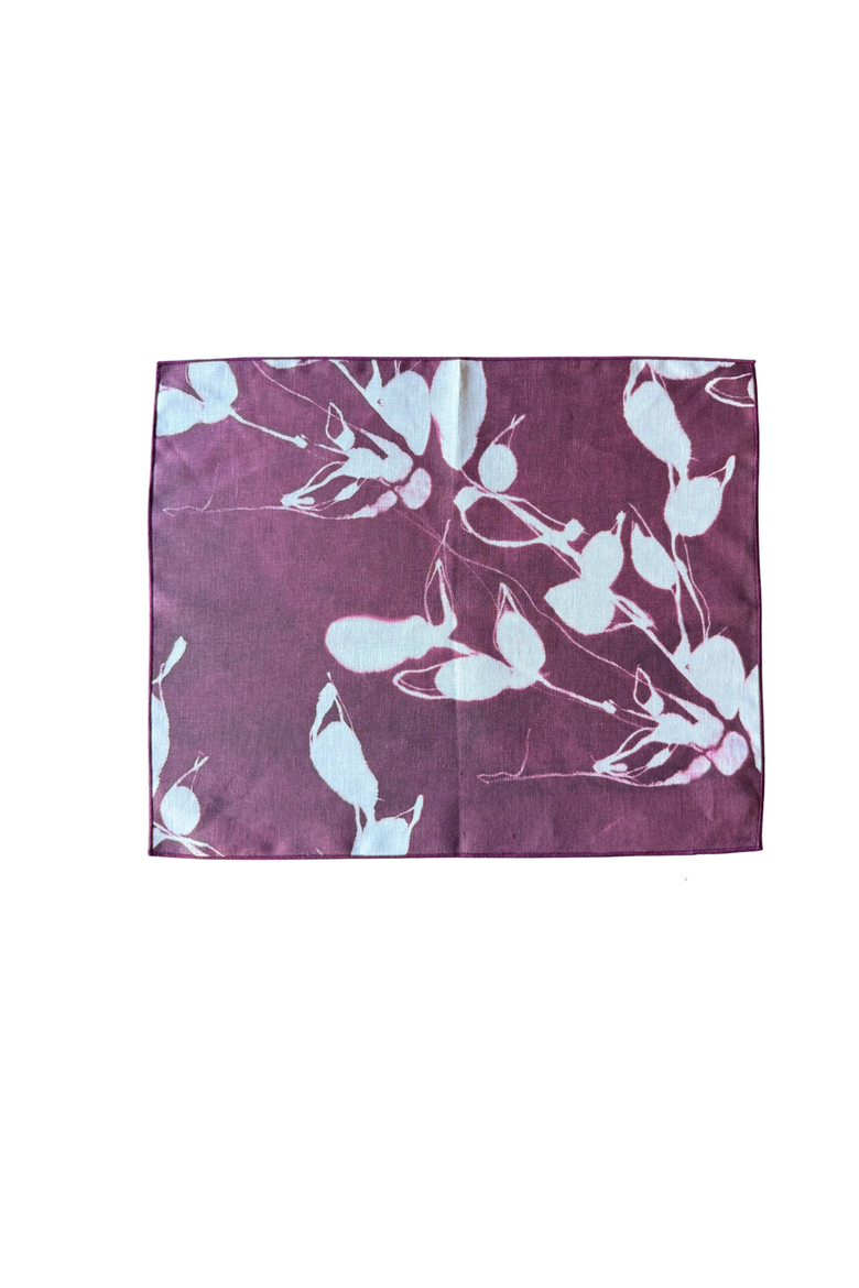 Porto Print in Aubergine Placemat set of 4, Alternate, color, Aubergine