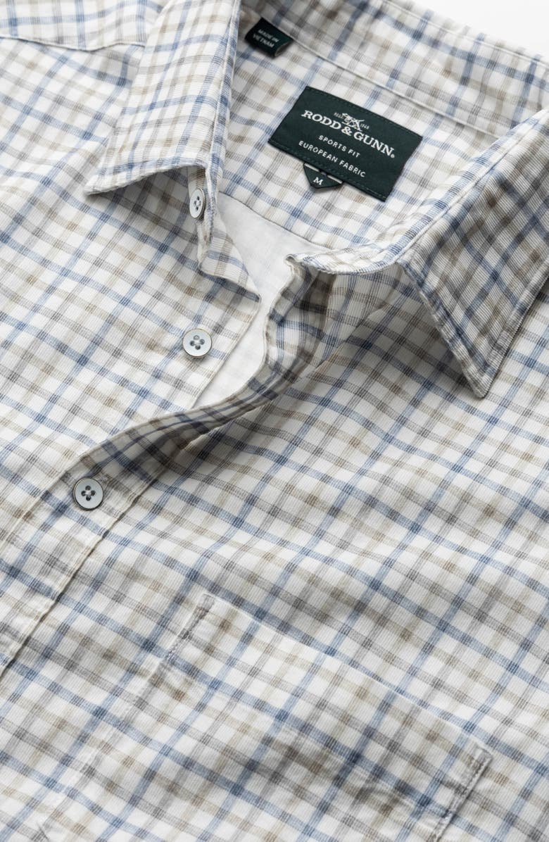 Rodd & Gunn Fox Street Long Sleeve Trim Fit Cotton Button-Up Shirt, Alternate, color, River