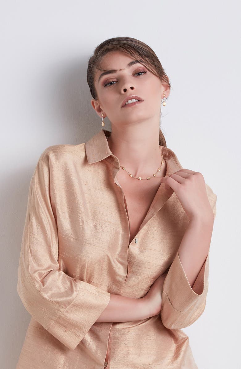 Marco Bicego Siviglia 18K Yellow Gold Medium Beaded Short Necklace, Alternate, color, 