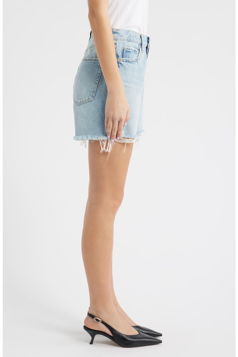 The Everyday Fray Hem High Waist Denim Shorts, Alternate, color, SWINDLE