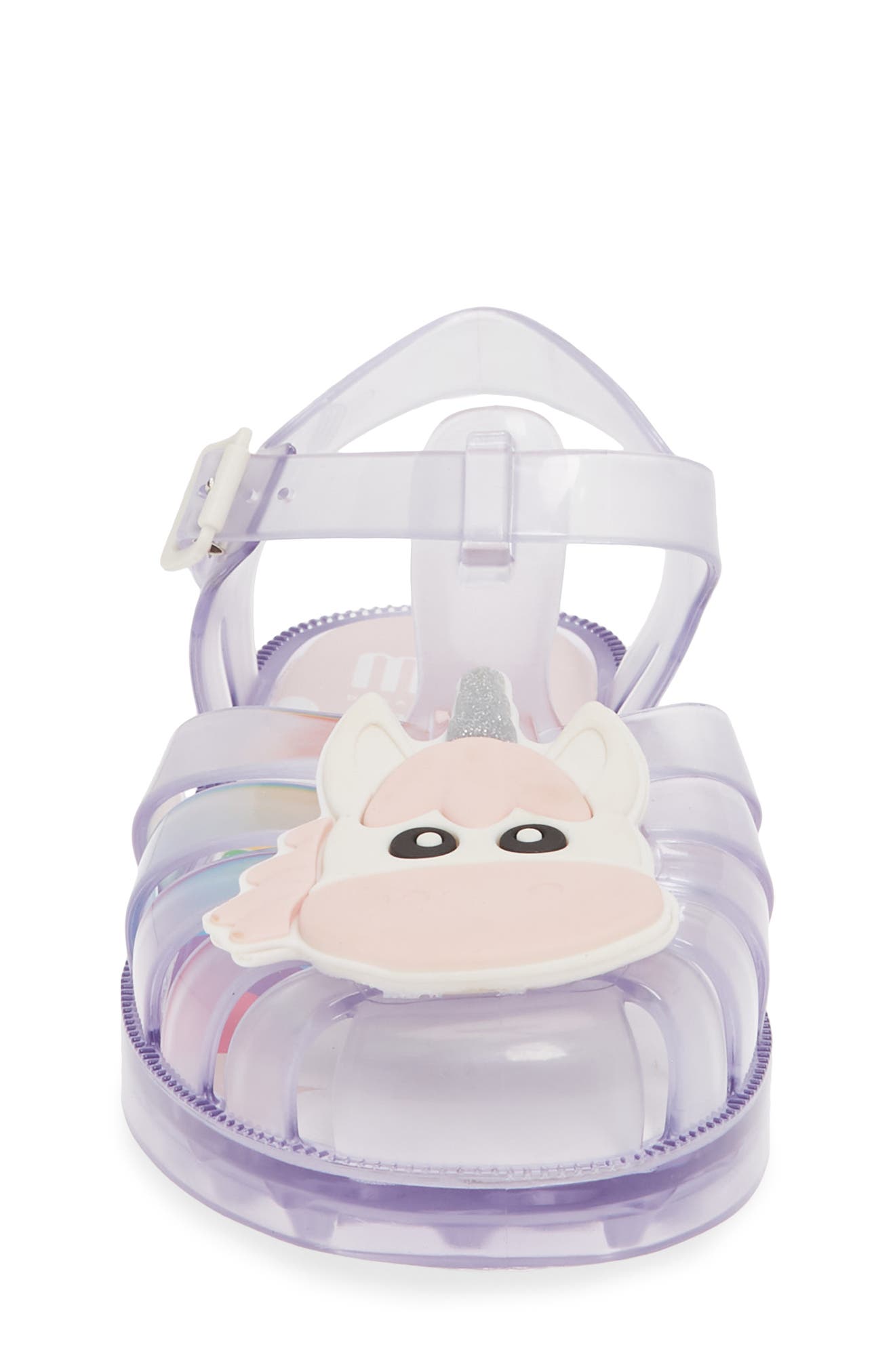 Mel by Melissa Possession Unicorn Glitter Sandal, Alternate, color, 