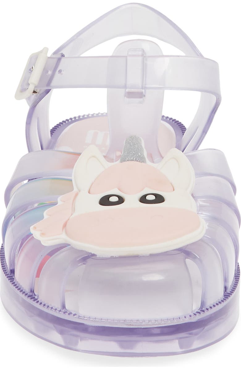 Mel by Melissa Possession Unicorn Glitter Sandal, Alternate, color,