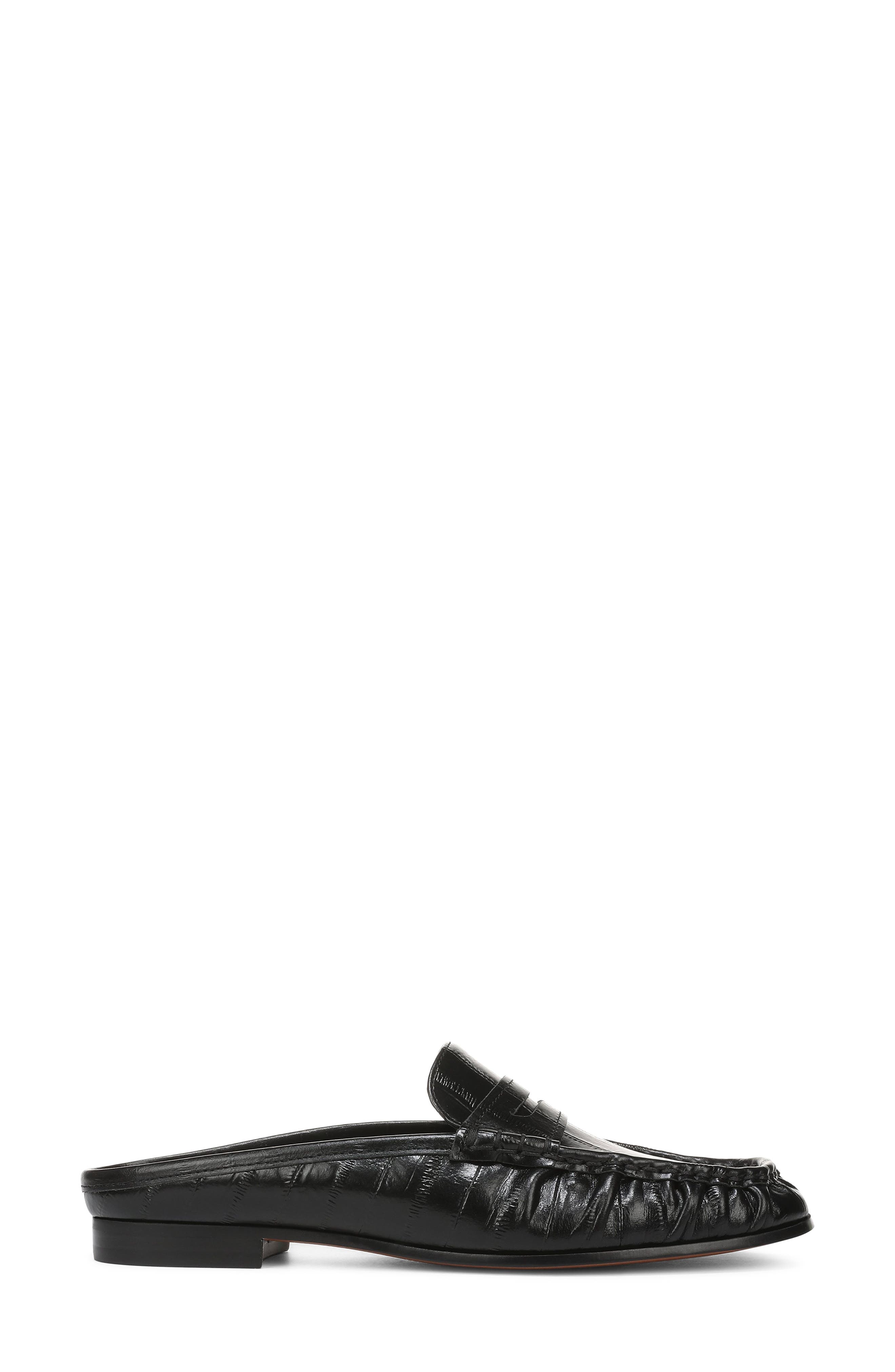 Louella Penny Loafer Mule, Alternate, color, BLACK LEATHER