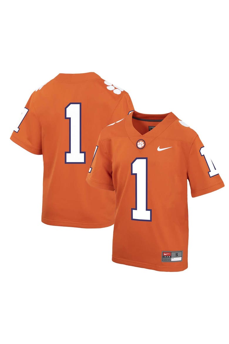 Preschool Nike Orange Clemson Tigers Untouchable Replica Football Jersey, Main, color, Orange
