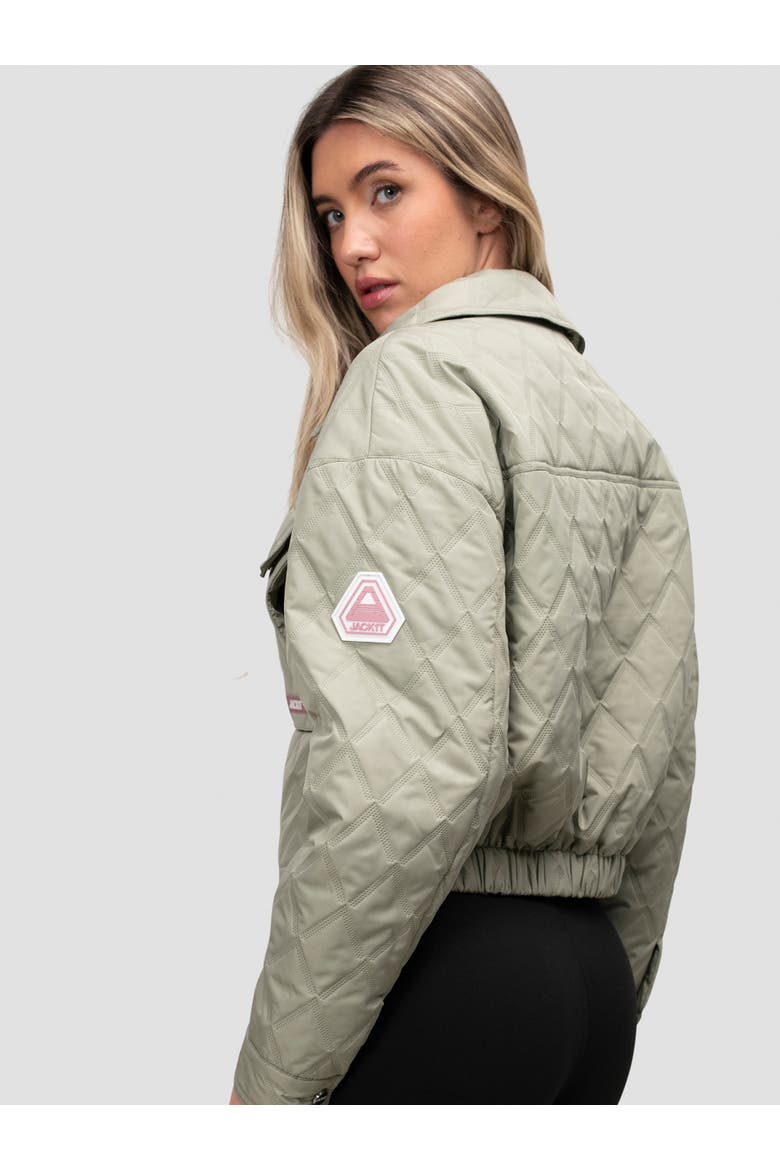 Eden Quilted Shirt Jacket, Alternate, color, Sage