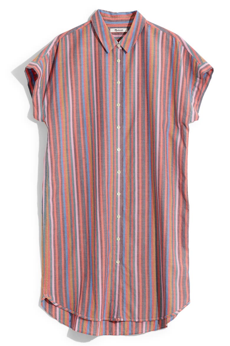 Stripe Central Shirtdress, Alternate, color, MULLED WINE SMITH STRIPE