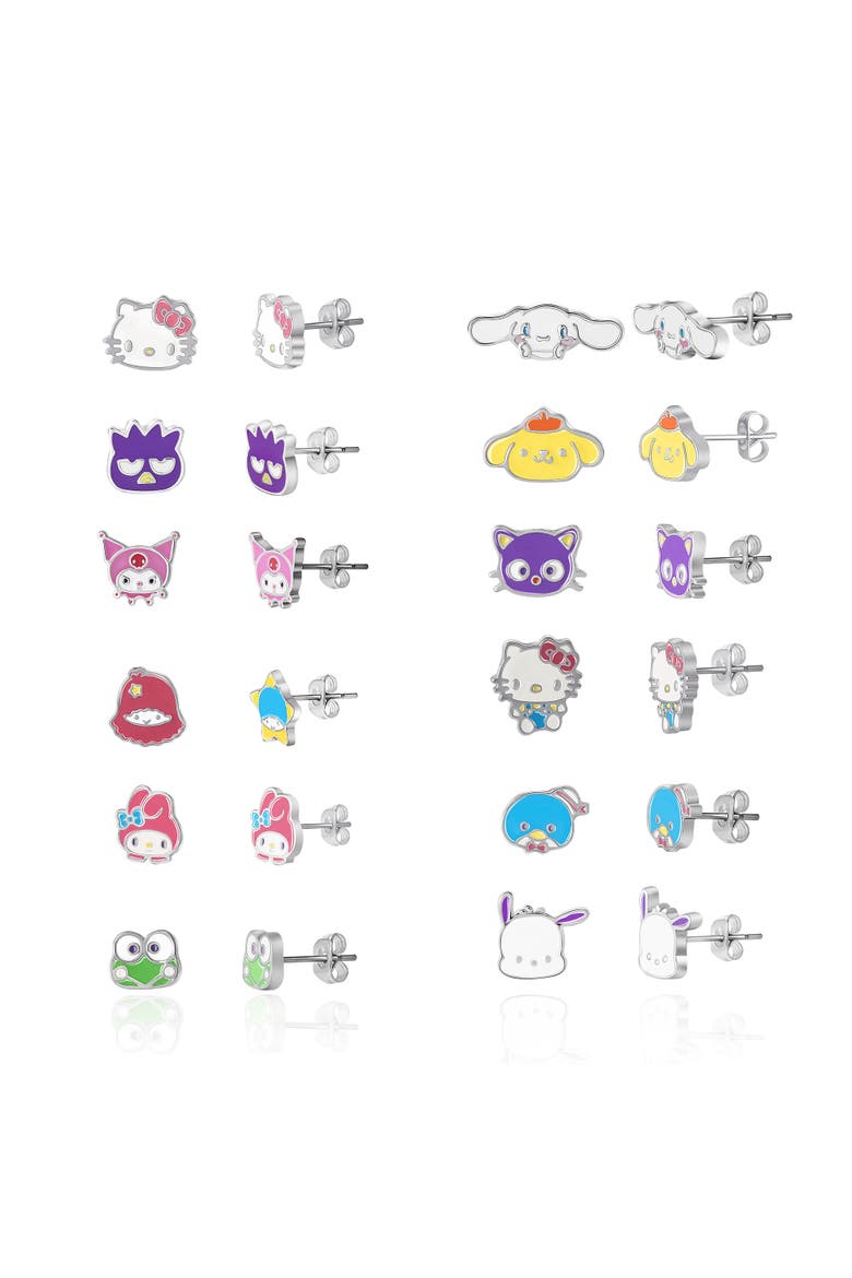 and Friends Stud Earring Set - 12 Pairs, Main, color, Multicolor