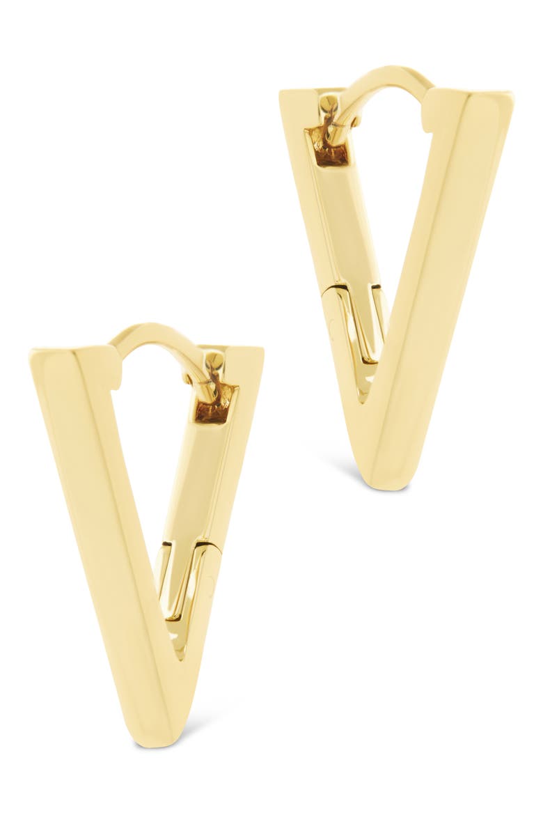 Robyn Pointed Hoop Earrings, Alternate, color, GOLD