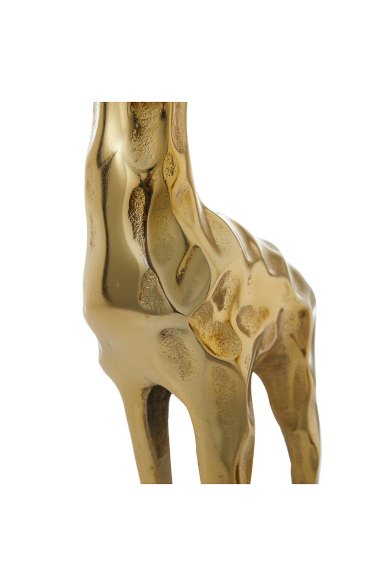 Goldtone Aluminum Contemporary Giraffe Sculpture - Set of 2, Alternate, color, GOLD