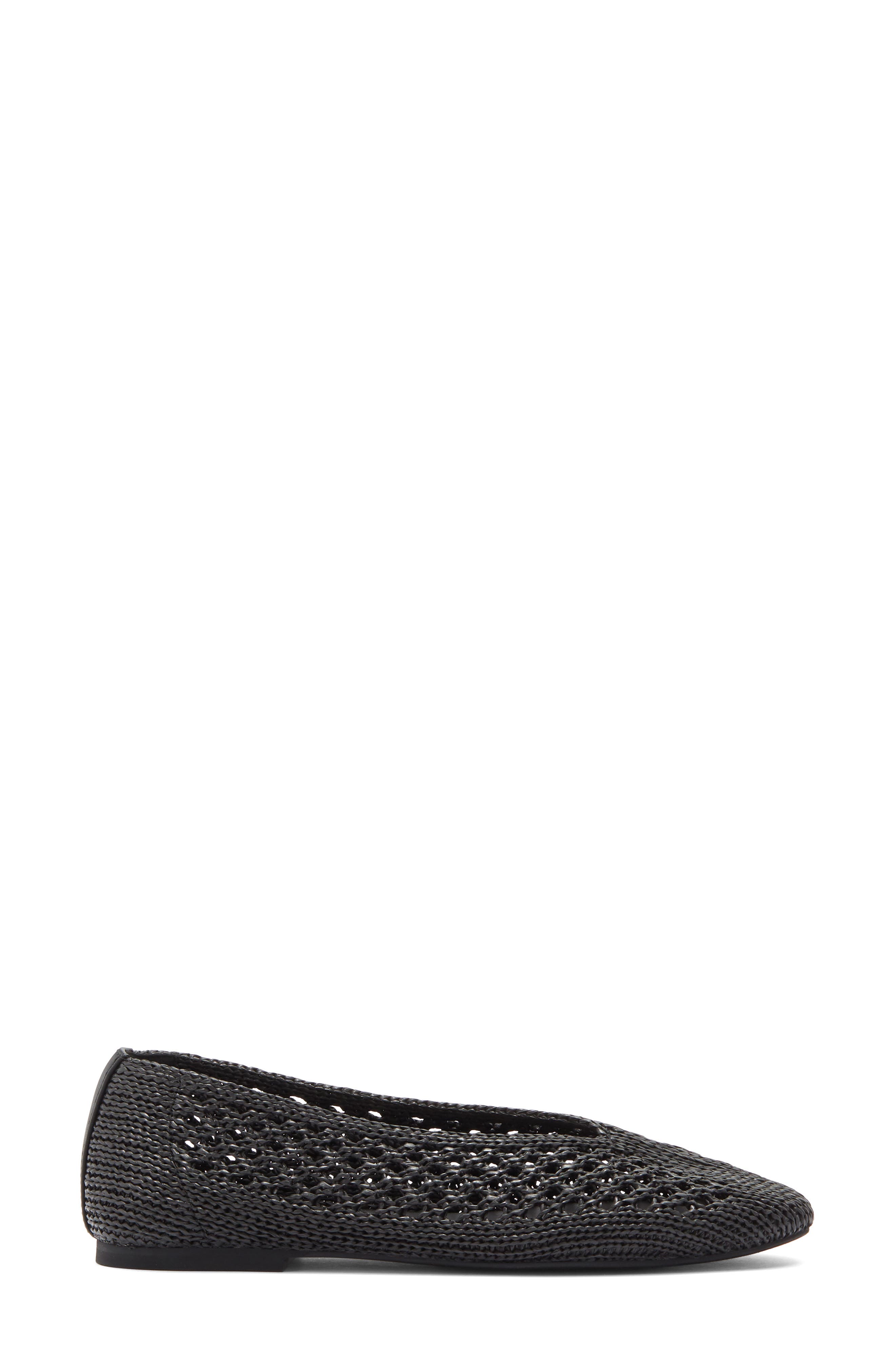NORDSTROM RACK Monroe Weave Flat, Alternate, color, Black