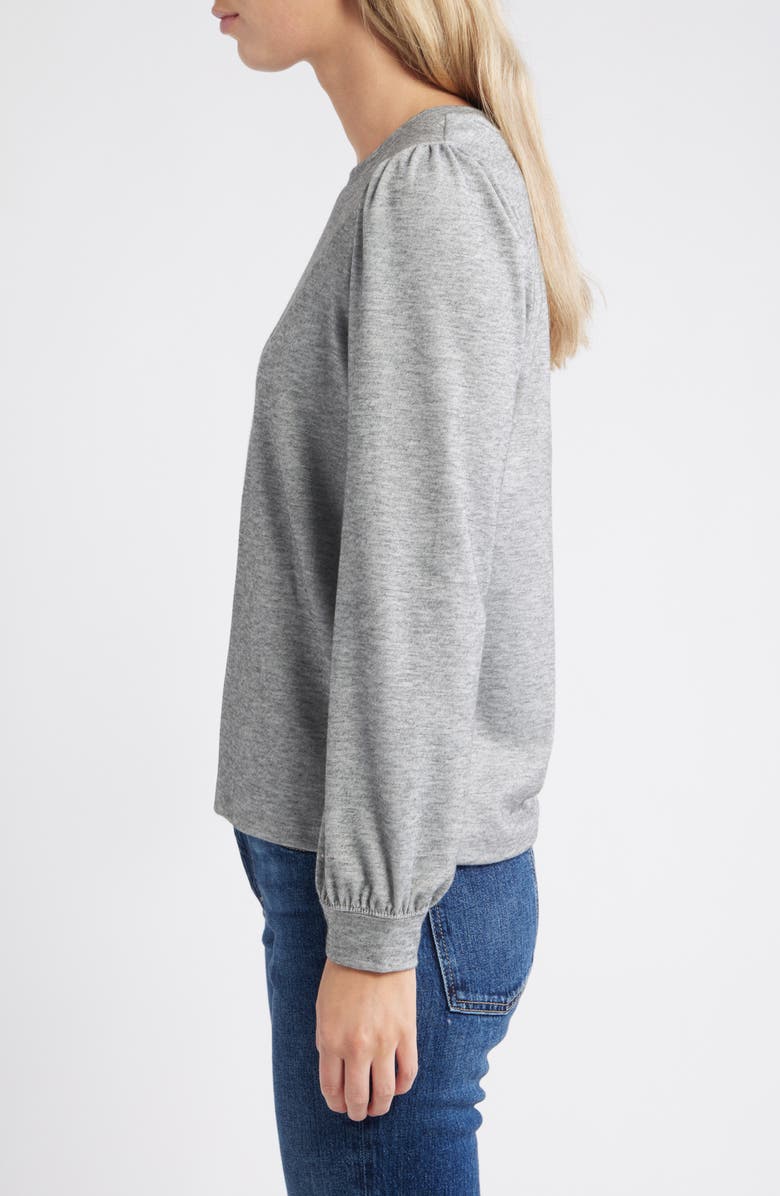 Caslon<sup>®</sup> Blouson Sleeve Top, Alternate, color, Grey Heather