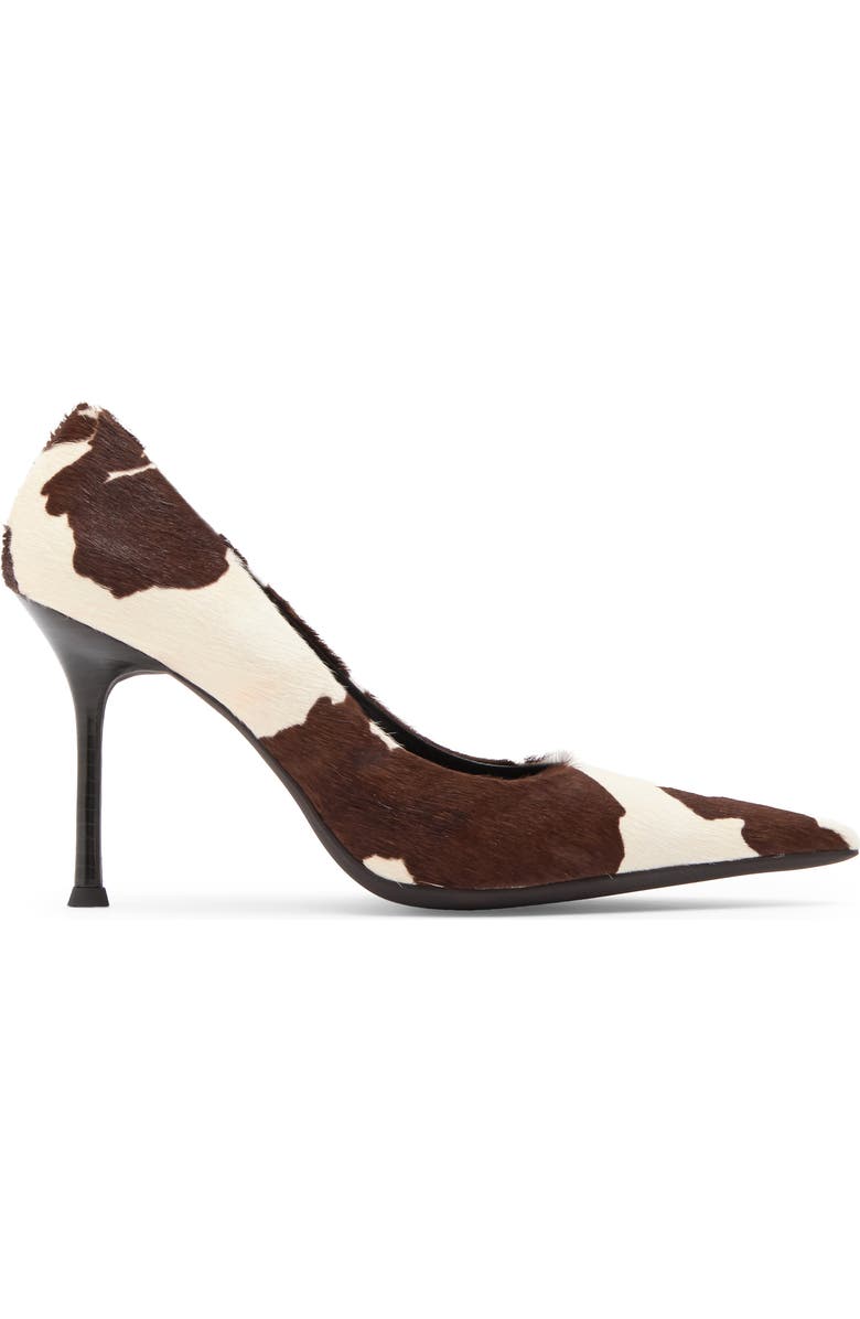 Jeffrey Campbell Risktake Genuine Calf Hair Pointed Toe Pump, Alternate, color, Brown White Cow