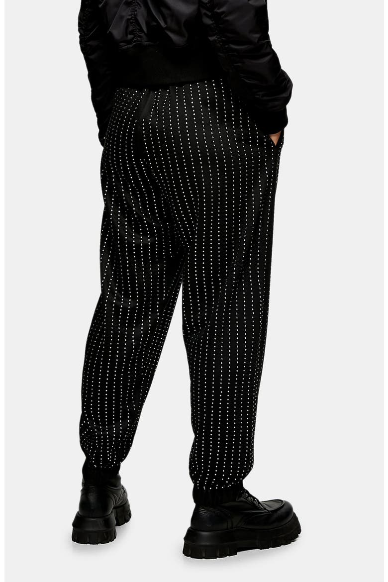 Diamante Detail Joggers, Alternate, color, BLACK