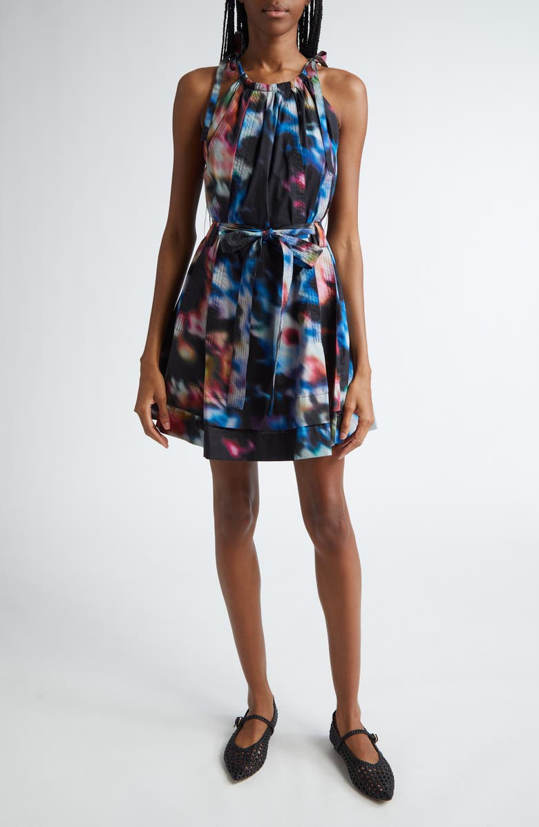Ulla Johnson Brienne Print Belted Minidress, Main, color, 