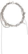 Justine Clenquet Lewis Two-Tone Chain Charm Necklace