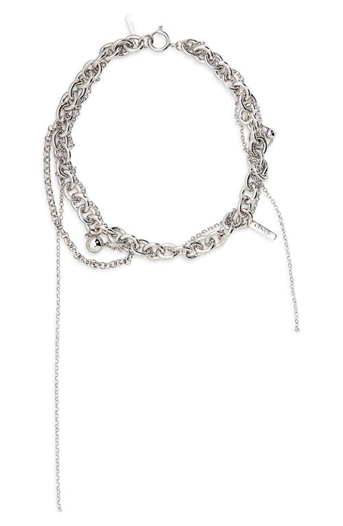 Justine Clenquet Lewis Two-tone Chain Charm Necklace In Metallic