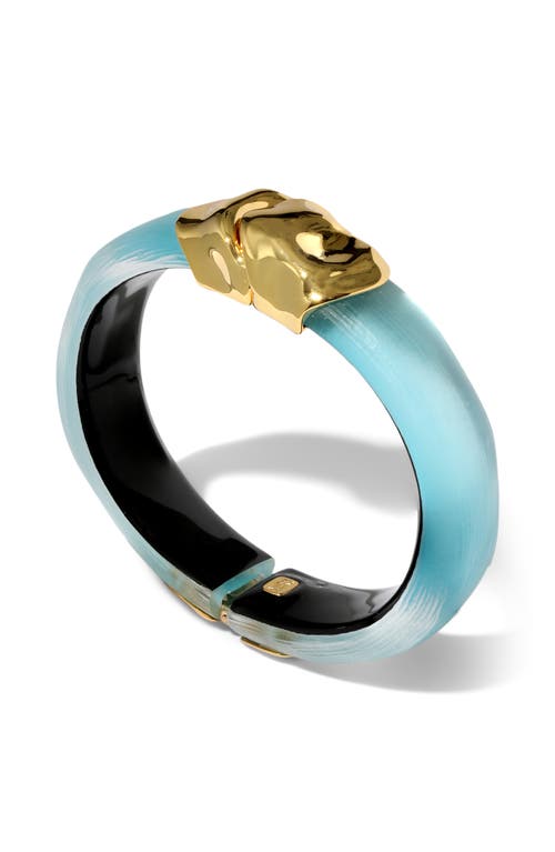Alexis Bittar Essentials Molten Hinged Bangle In Icy Blue