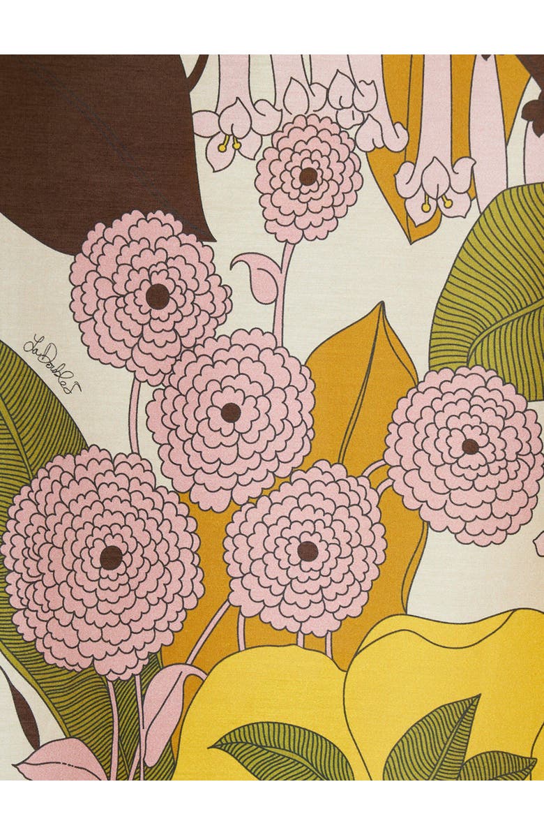 La DoubleJ Casanova Midi Dress Big Flower Rose Pink, Alternate, color, Big Flower Rose Pink