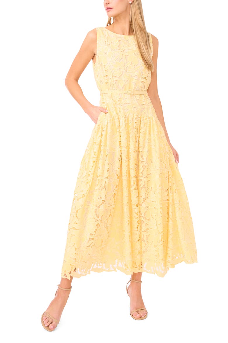 Meli Cutwork Lace Maxi Dress, Main, color, CREAMED CORN