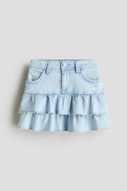 H&M Denim Frill Skirt