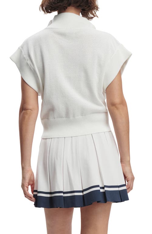 Varley Fulton Half-zip Crop Pullover In White