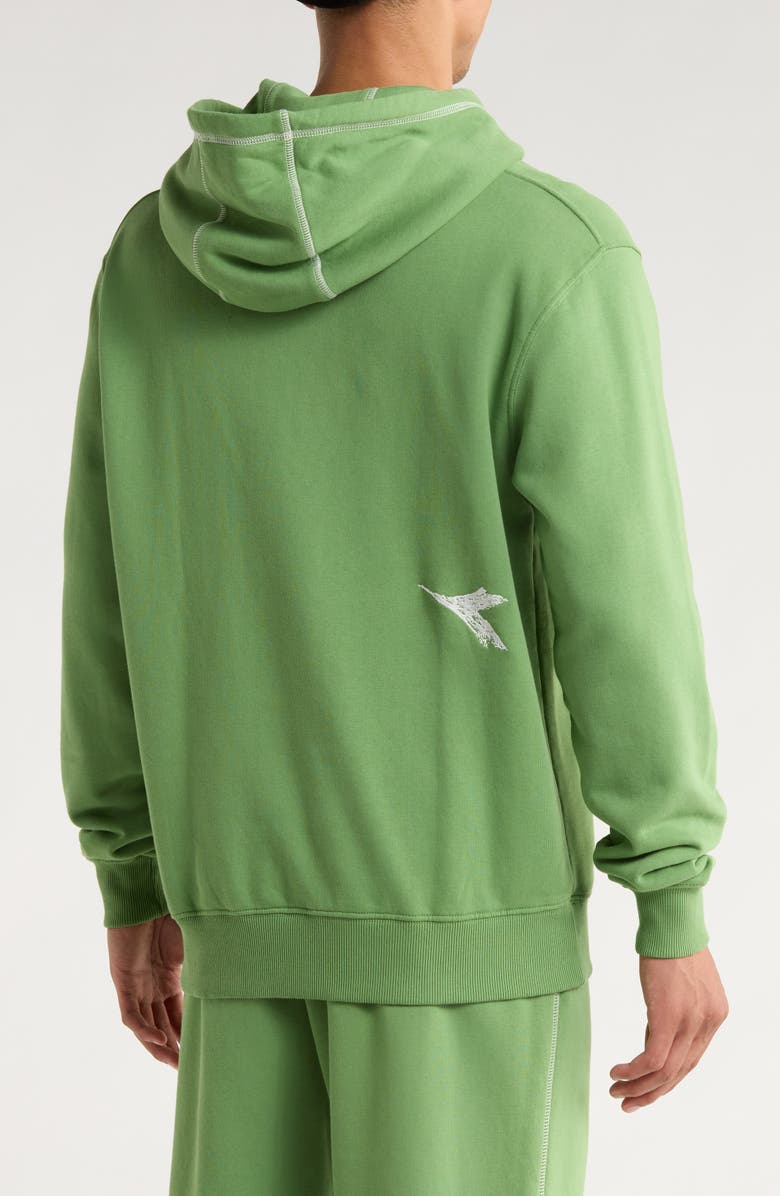Diadora Legacy Graphic Hoodie, Alternate, color, Green English Ivy