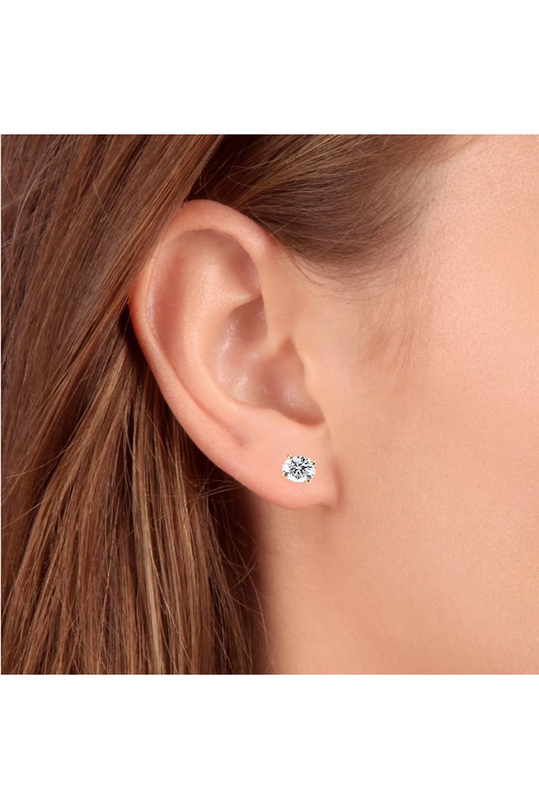 Screw Back 1 Ct T.W. Genuine Diamond Studs Available in 14k or Gold, Alternate, color, 14k Yellow Gold