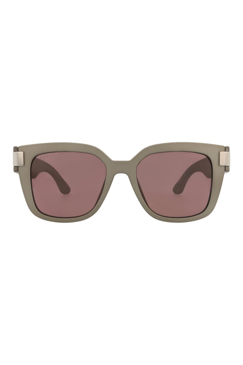 51mm Square Sunglasses, Main, color, GREY GREY BROWN