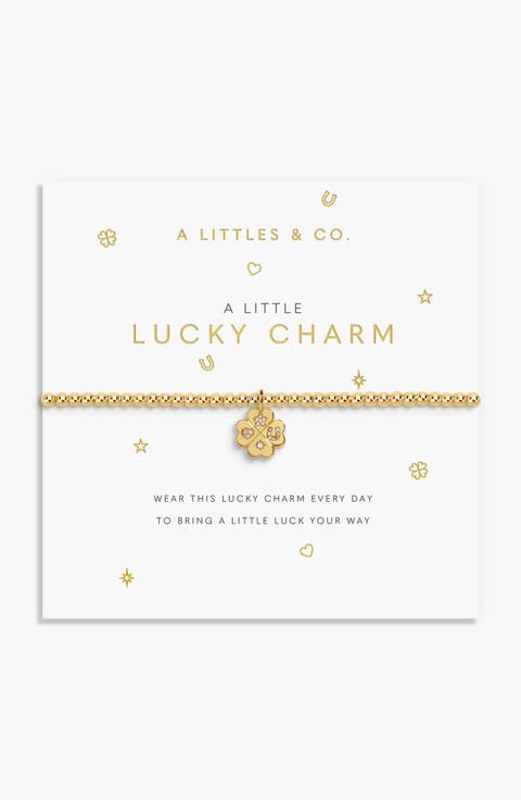 A Little 'Lucky Charm' Bracelet In Gold-Tone Plating
