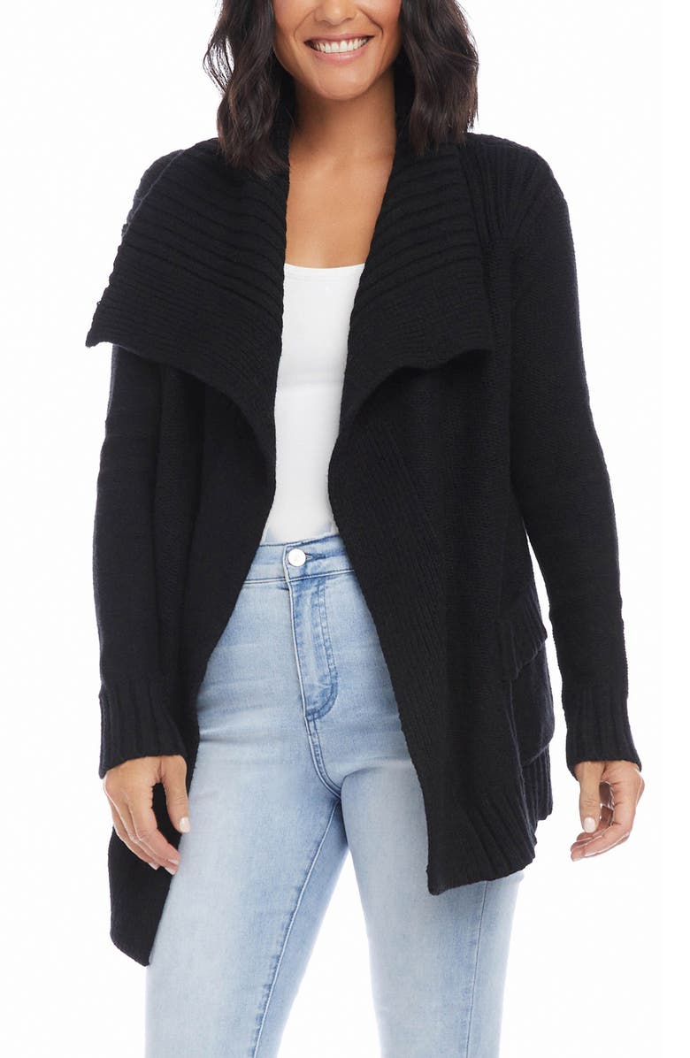 Karen Kane Shawl Collar Open Cardigan, Main, color, 