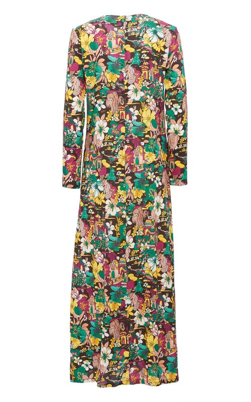 La Doublej Long Sleeve Swing Dress In Multi