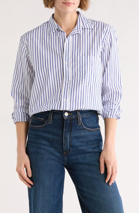 Relaxed Fit Cotton Button-Up Shirt