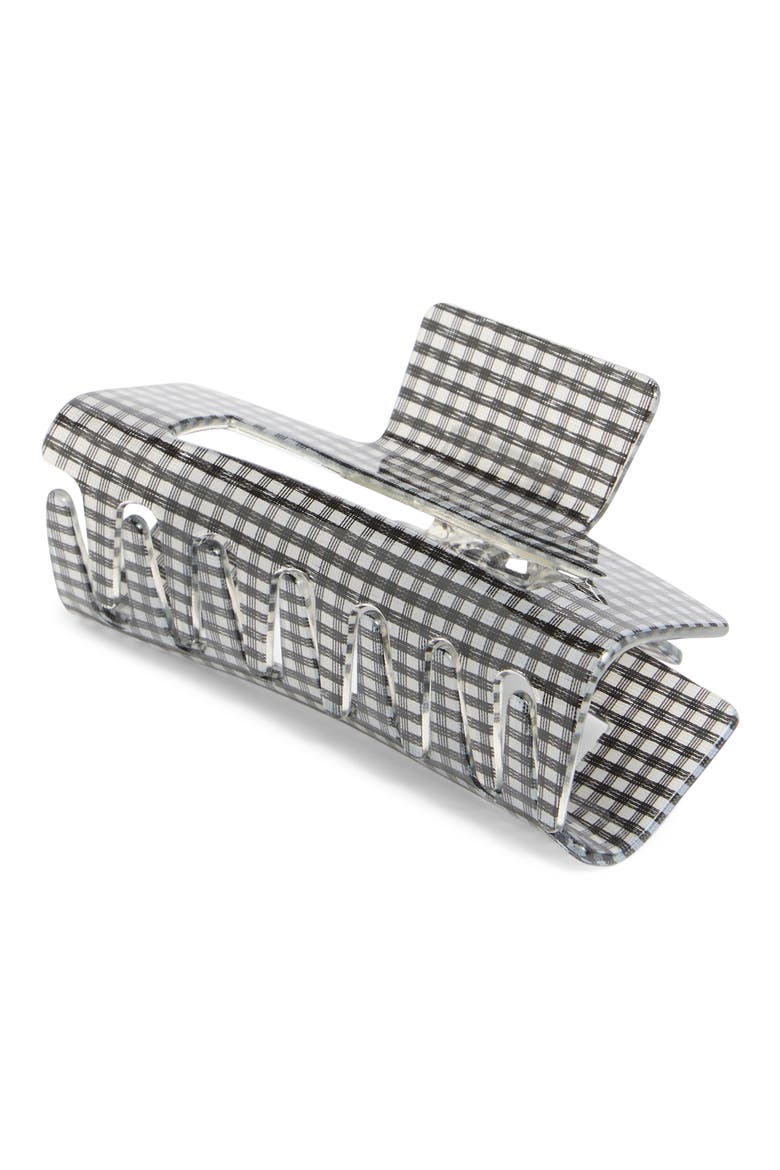 Aubrey Claw Clip, Main, color, BLACK/ WHITE