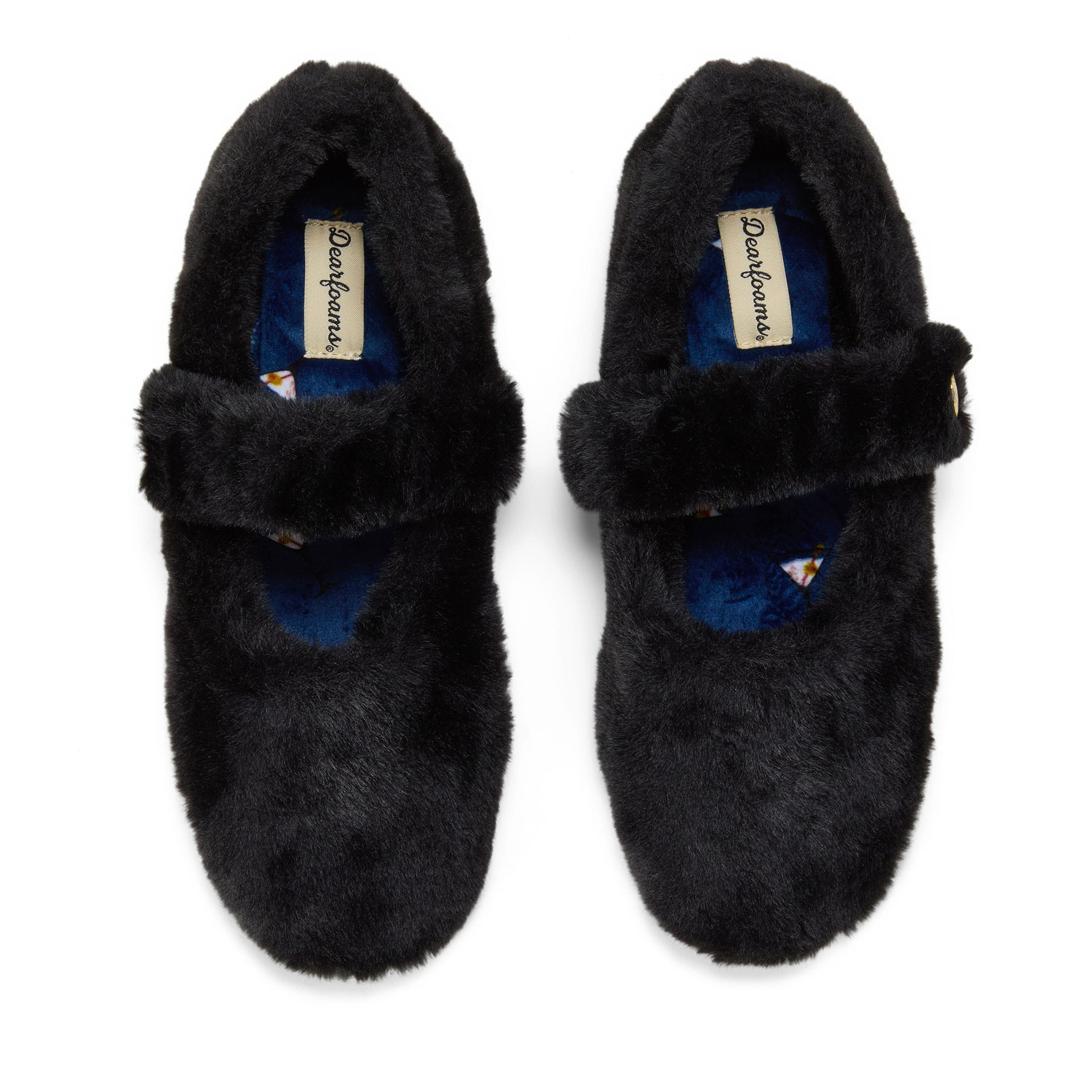 Maryanne Luxe Teddy Maryjane Slippers, Alternate, color, BLACK