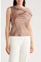 One-Shoulder Satin Tank