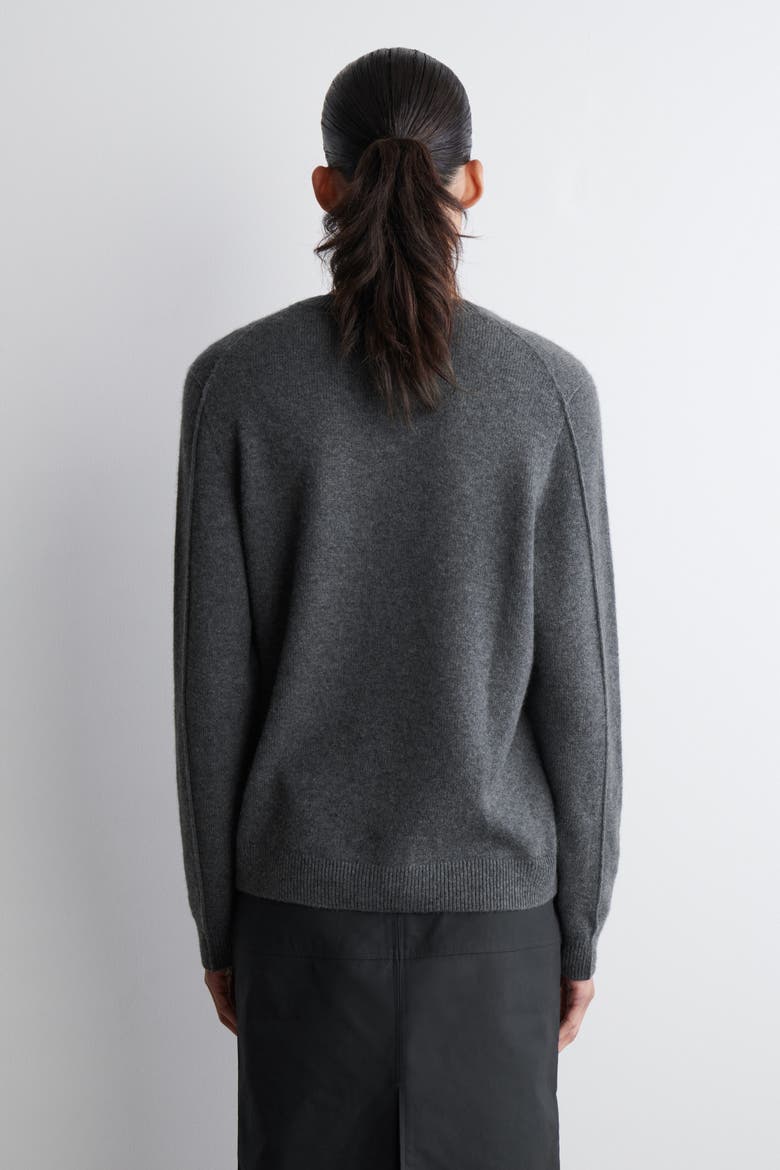 Cashmere Crew-Neck Sweater, Alternate, color, DARK-GRAY MÉLANGE