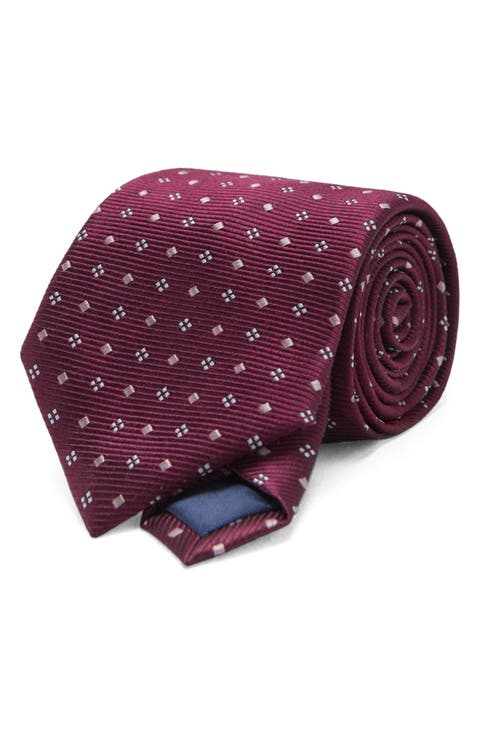 Geometric Medallion Silk Blend Tie