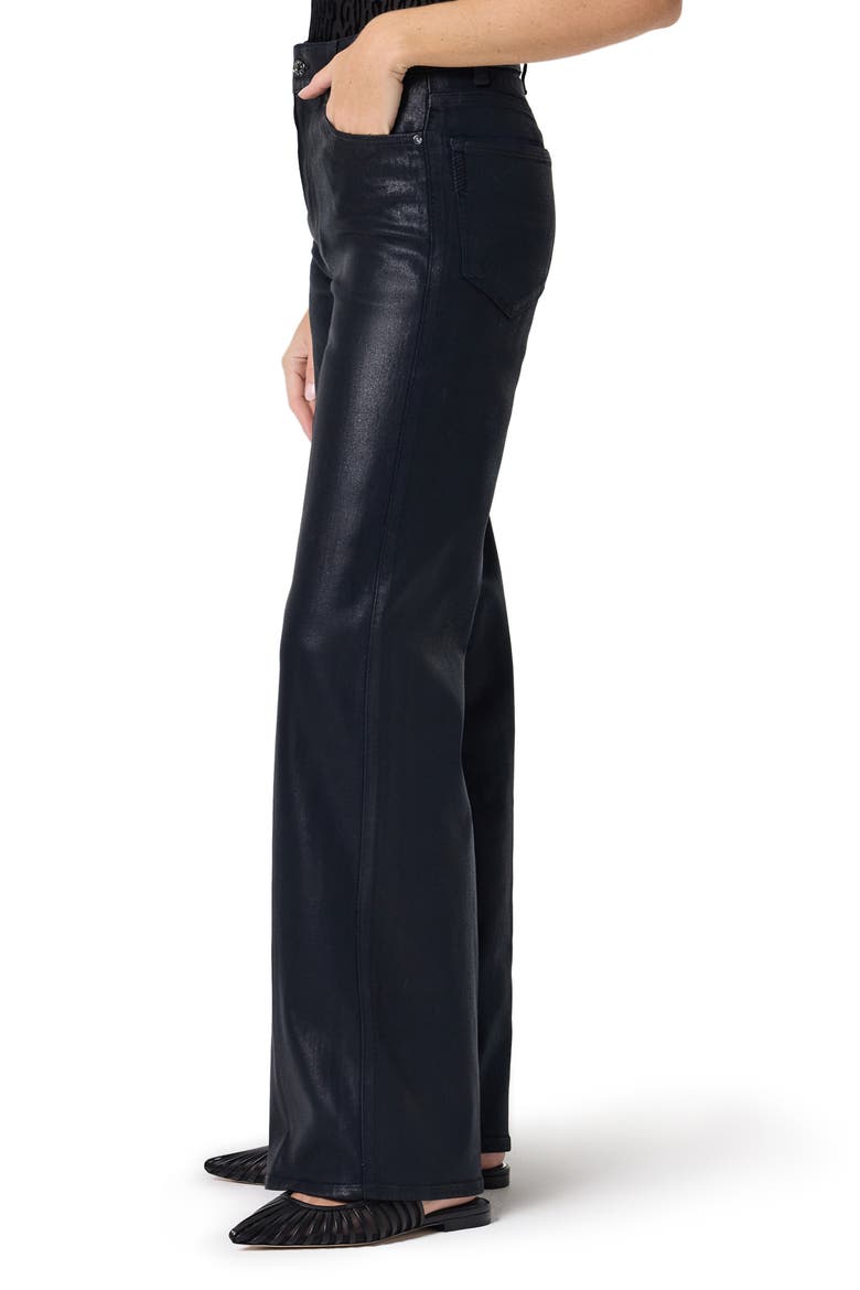 Sasha Coated High Waist Wide Leg Jeans, Alternate, color, NAVY SEASCAPE LUXE COATING