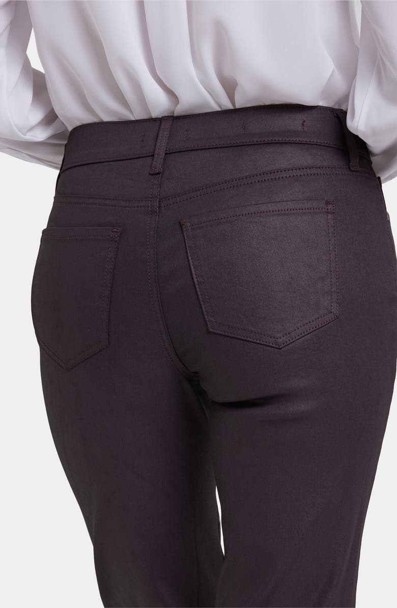 NYDJ Marilyn Coated Straight Leg Jeans, Alternate, color, Fig Coated