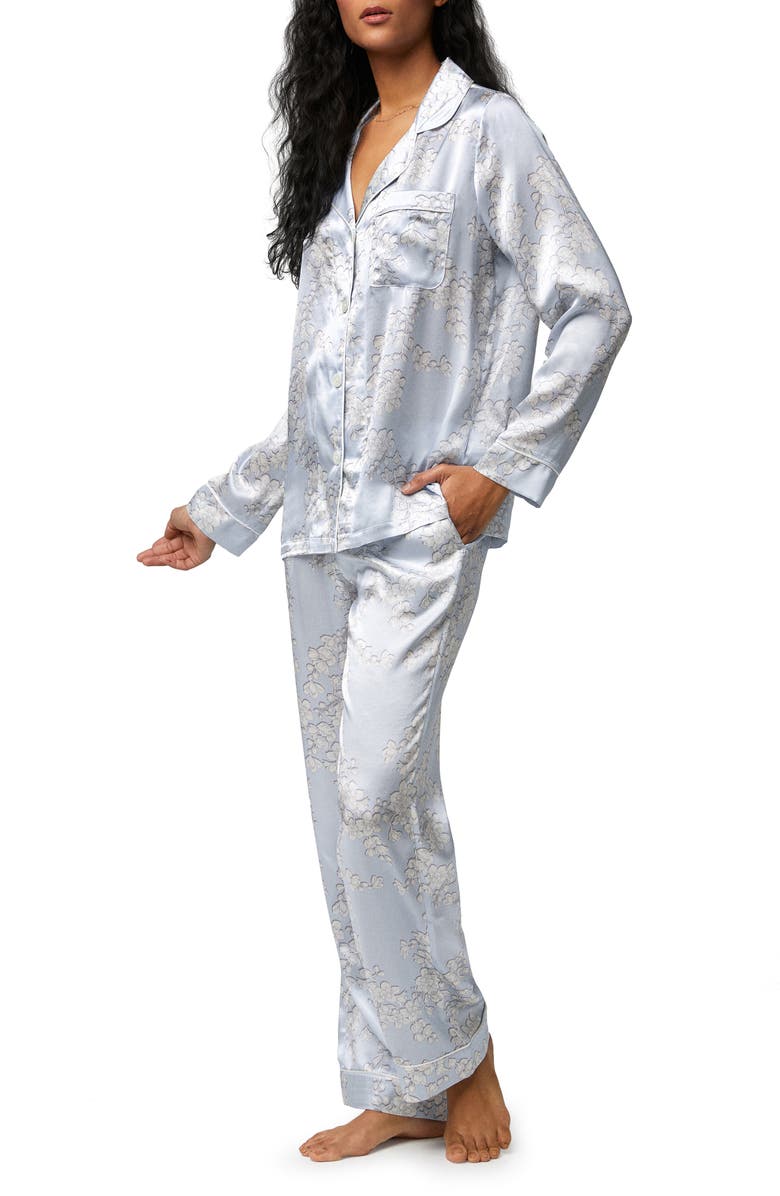 BedHead Pajamas Floral Print Silk Pajamas, Alternate, color, 
