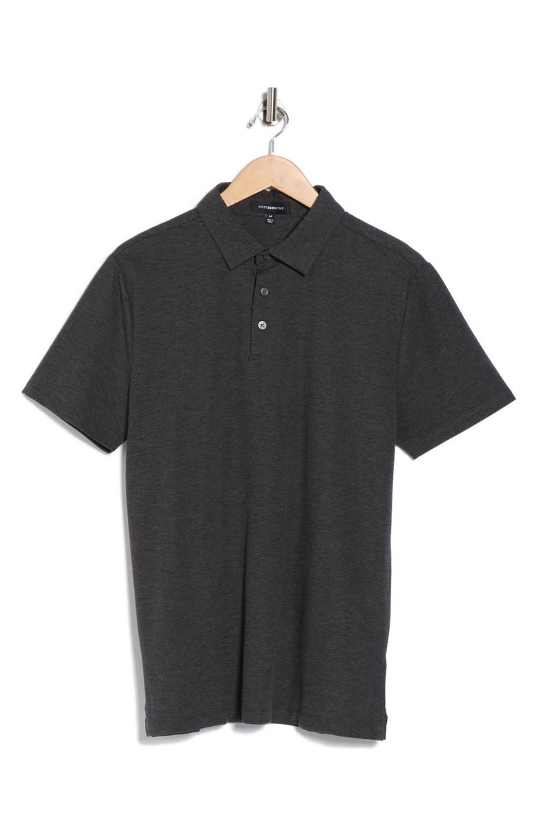WESTZEROONE Ferd Short Sleeve Polo, Alternate, color, Charcoal