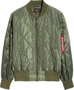 Alpha Industries L-2B Relaxed Water Resistant Quilted Bomber Jacket