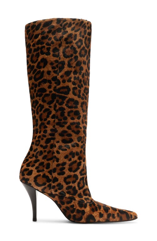 Schutz Rudy Pointed Toe Boot In Animal Print