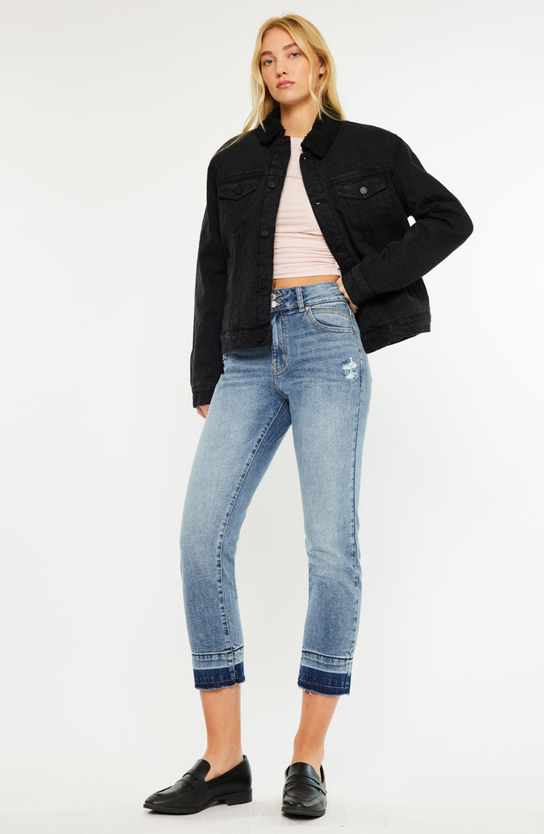 KanCan Sonny Trucker Jacket, Alternate, color, Black