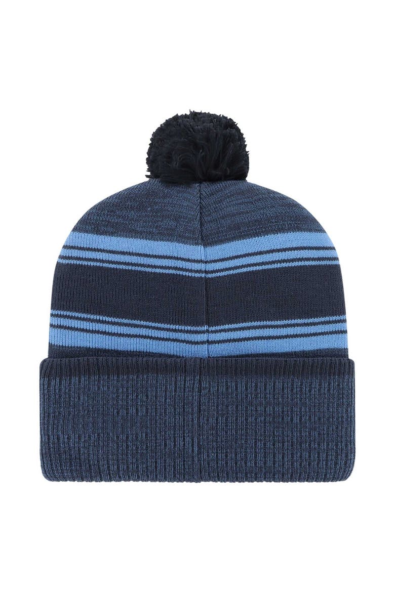 Men's '47 Navy Tennessee Titans Fadeout Cuffed Knit Hat with Pom, Alternate, color, Navy