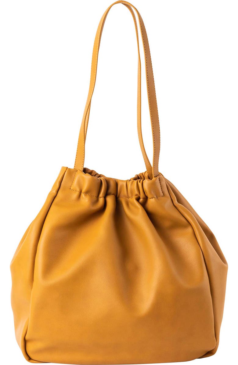 Urban Originals Paradise Vegan Leather Tote, Main, color, Mustard