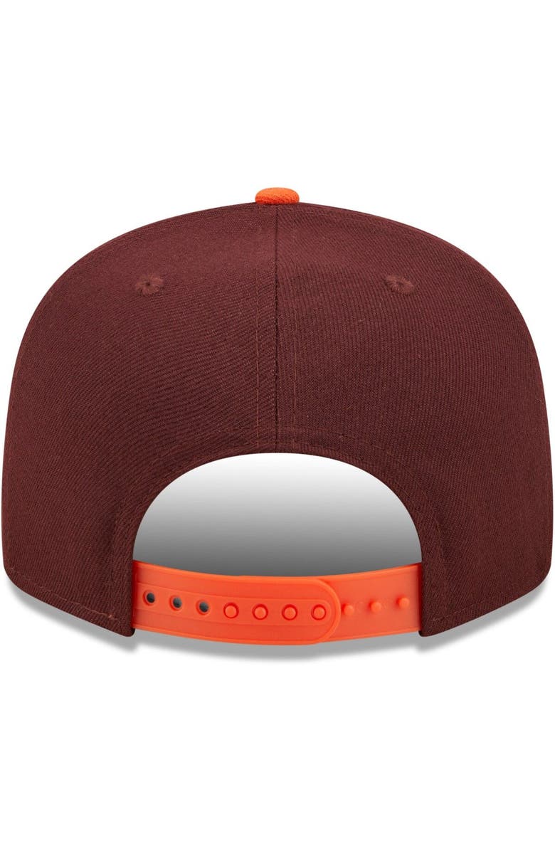 New Era Men's New Era Maroon Virginia Tech Hokies Two-Tone Vintage Wave 9FIFTY Snapback Hat, Alternate, color, 