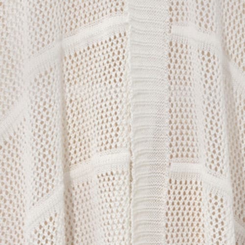 Ralph Lauren Open Knit Ruana In White
