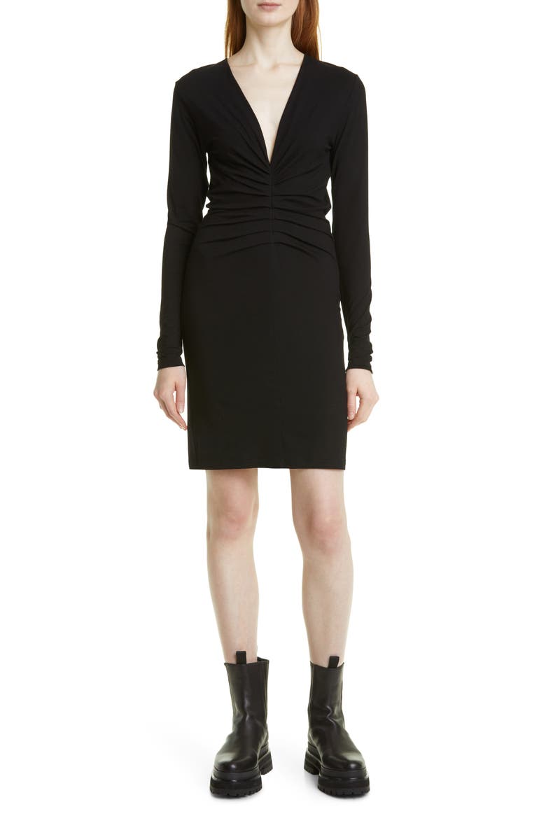 Birgitte Herskind Anna Gathered Long Sleeve Body-Con Dress, Main, color, 